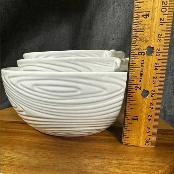 White Ceramic Bowls Set Temptations - Picture 5 of 13